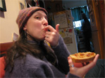 Sasha enjoys toast.