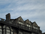 Moon over the houses
