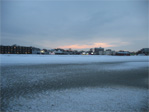 Revere Beach at sunset.
