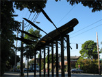 Canoe stand near the bus stop at Eastlake and Boston.