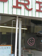 Graffito on the window of the Sandwich Express on Eastlake Avenue.
