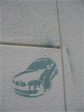 Stencil on the Valencia apartment building on Eastlake Avenue between Hamlin and Allison.
