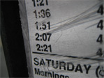 The #70 bus schedule