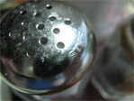 Salt shaker at Cafe Allegro